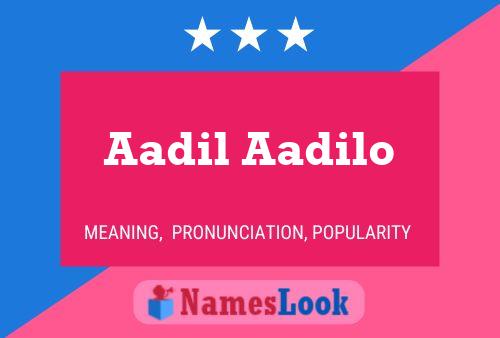 ملصق اسم Aadil Aadilo