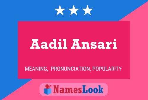 ملصق اسم Aadil Ansari