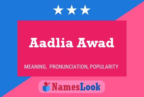 ملصق اسم Aadlia Awad