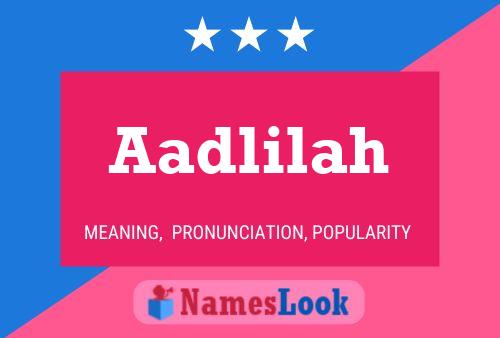 ملصق اسم Aadlilah