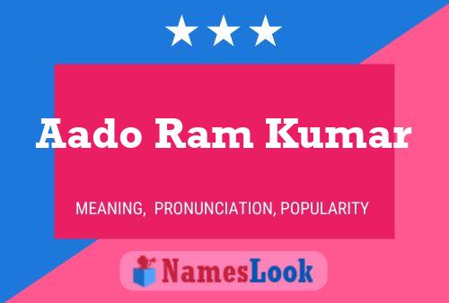 ملصق اسم Aado Ram Kumar