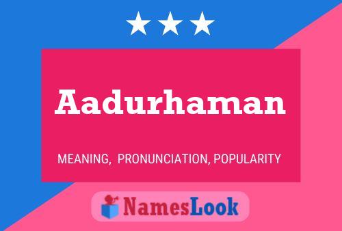 ملصق اسم Aadurhaman