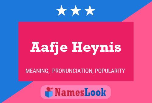 ملصق اسم Aafje Heynis