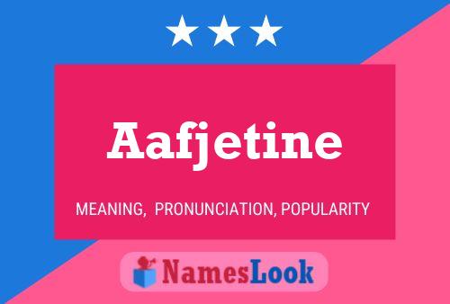 ملصق اسم Aafjetine