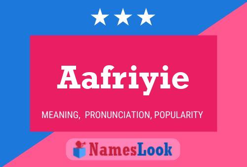 ملصق اسم Aafriyie