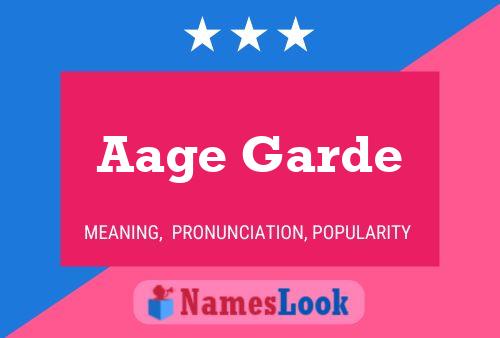 ملصق اسم Aage Garde