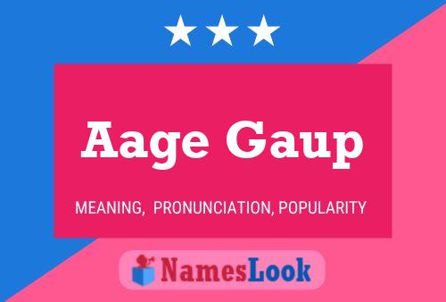 ملصق اسم Aage Gaup