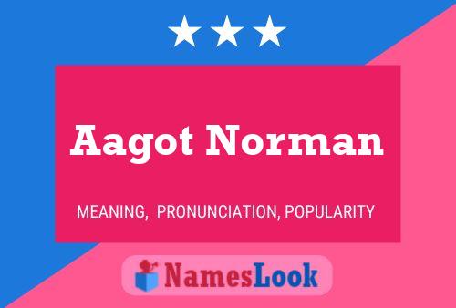 ملصق اسم Aagot Norman