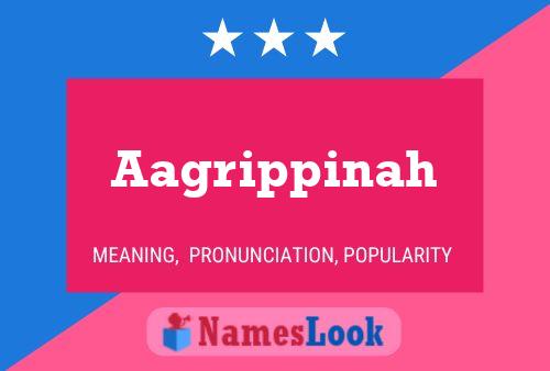 ملصق اسم Aagrippinah