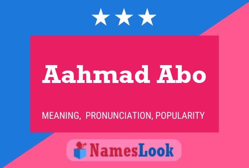 ملصق اسم Aahmad Abo