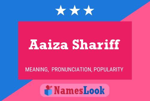 ملصق اسم Aaiza Shariff