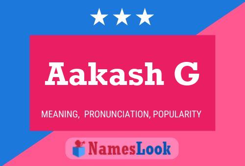 ملصق اسم Aakash G