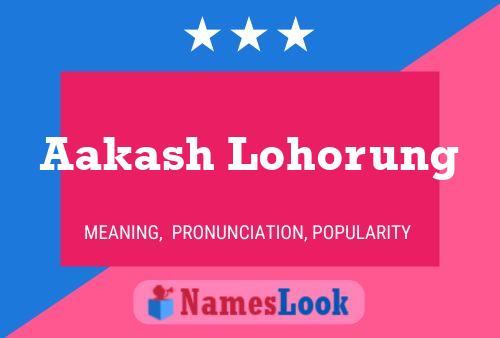 ملصق اسم Aakash Lohorung