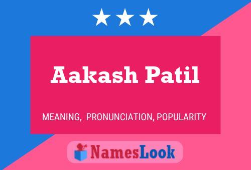 ملصق اسم Aakash Patil