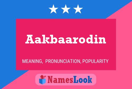 ملصق اسم Aakbaarodin