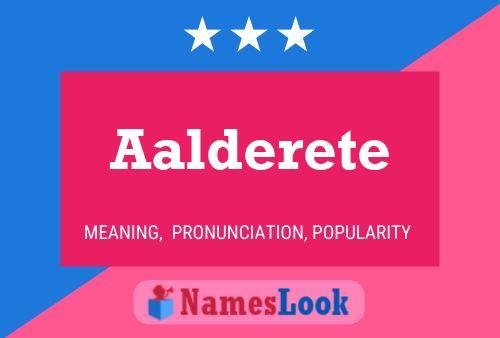 ملصق اسم Aalderete