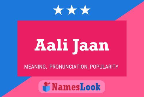 ملصق اسم Aali Jaan