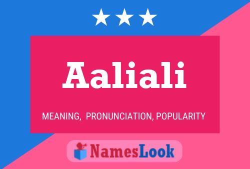 ملصق اسم Aaliali