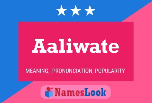 ملصق اسم Aaliwate