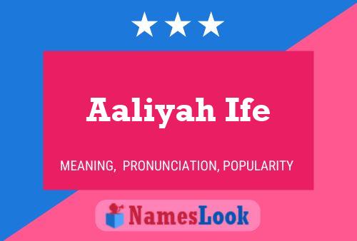 ملصق اسم Aaliyah Ife