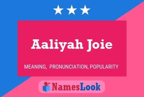 ملصق اسم Aaliyah Joie