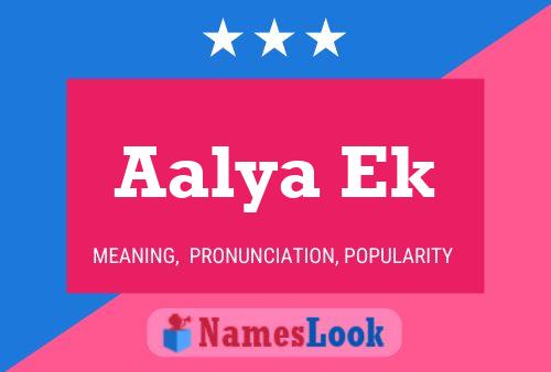 ملصق اسم Aalya Ek