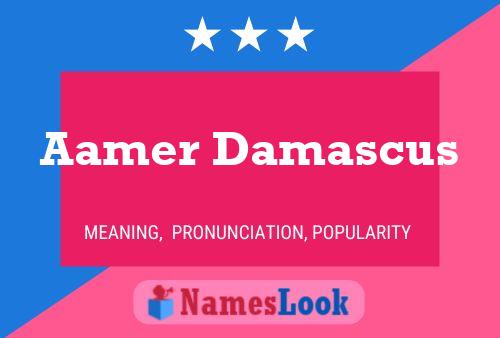 ملصق اسم Aamer Damascus