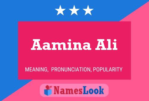 ملصق اسم Aamina Ali