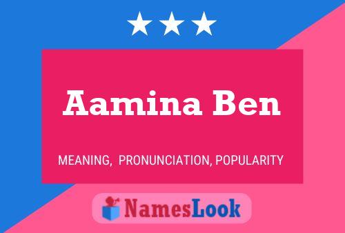 ملصق اسم Aamina Ben