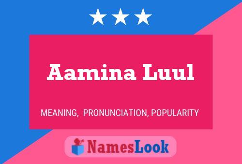 ملصق اسم Aamina Luul