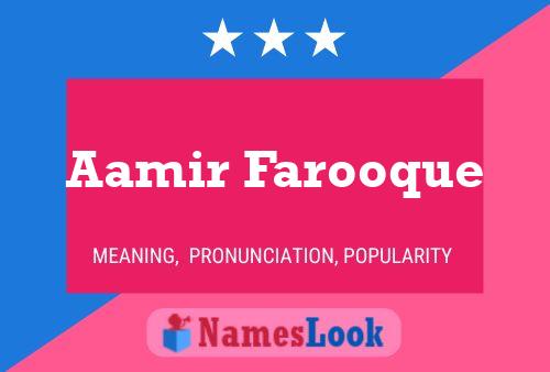 ملصق اسم Aamir Farooque