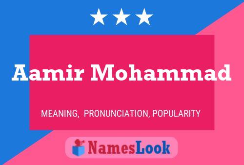 ملصق اسم Aamir Mohammad