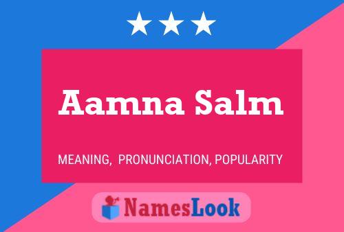 ملصق اسم Aamna Salm