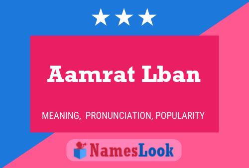 ملصق اسم Aamrat Lban