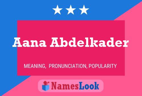 ملصق اسم Aana Abdelkader