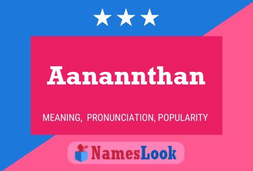 ملصق اسم Aanannthan