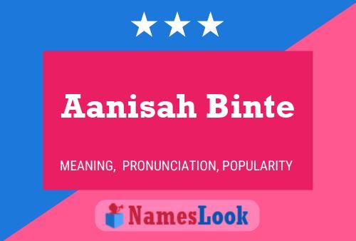 ملصق اسم Aanisah Binte