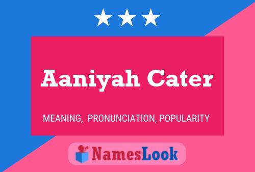 ملصق اسم Aaniyah Cater