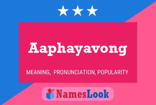 ملصق اسم Aaphayavong