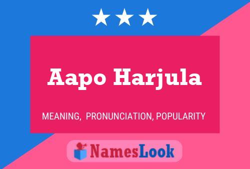 ملصق اسم Aapo Harjula