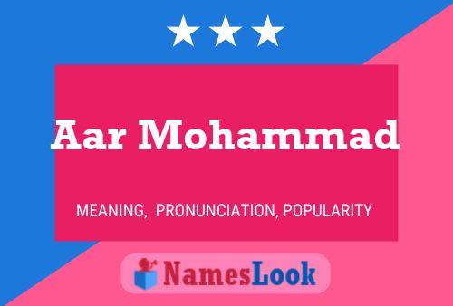 ملصق اسم Aar Mohammad