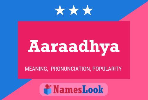 ملصق اسم Aaraadhya