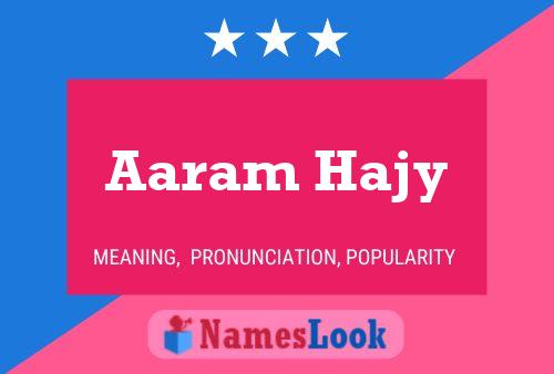 ملصق اسم Aaram Hajy