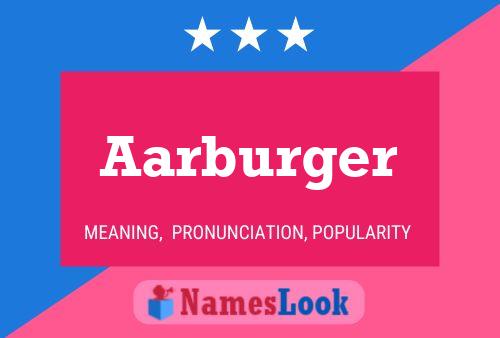 ملصق اسم Aarburger