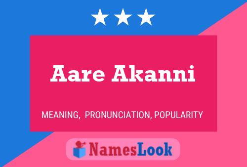 ملصق اسم Aare Akanni