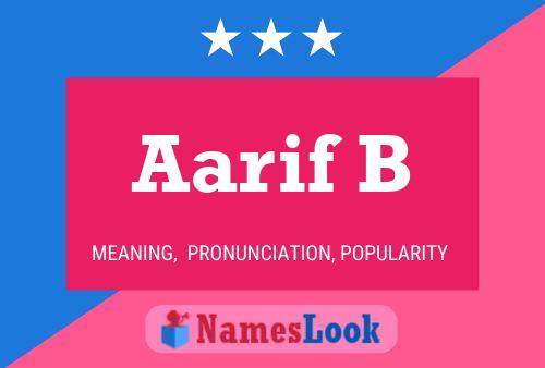 ملصق اسم Aarif B