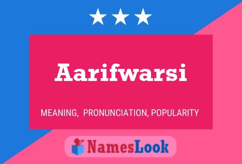 ملصق اسم Aarifwarsi