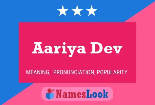 ملصق اسم Aariya Dev