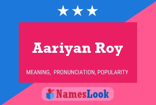 ملصق اسم Aariyan Roy