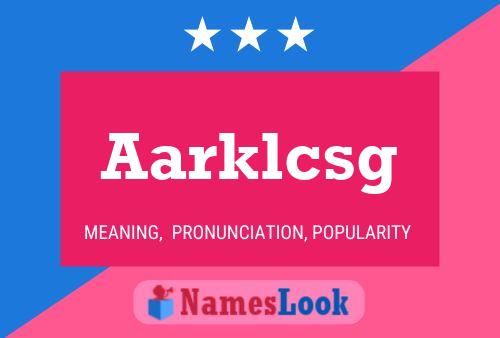 ملصق اسم Aarklcsg